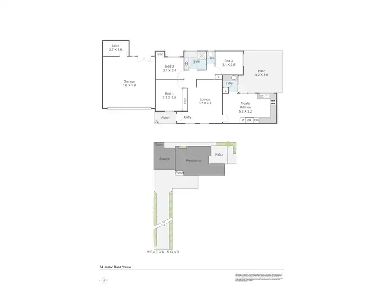 Floorplan of Homely villa listing, 34 Heaton Road, Yokine WA 6060