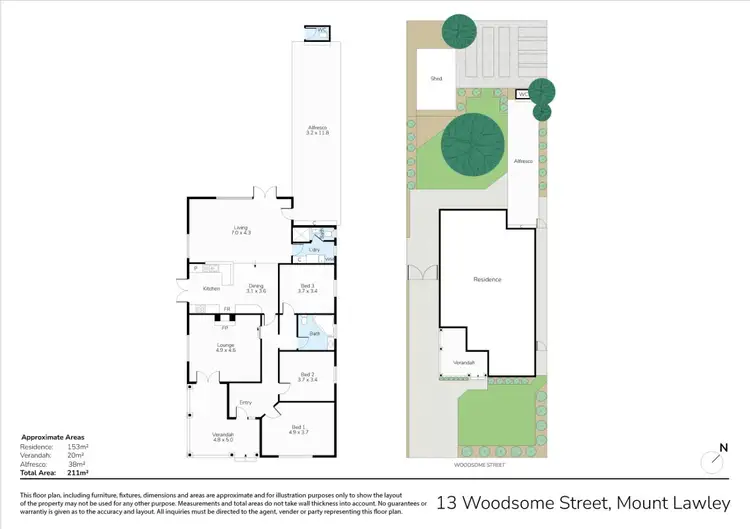 Floorplan of Homely house listing, 13 Woodsome Street, Mount Lawley WA 6050