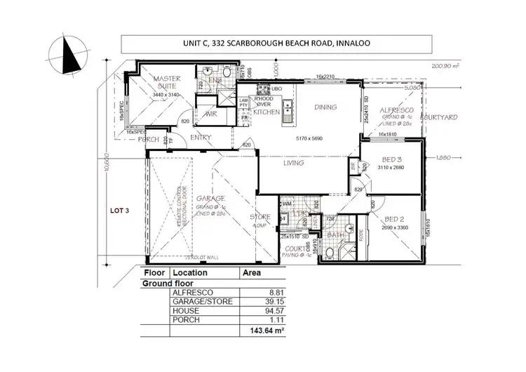 Floorplan of Homely villa listing, 332C Scarborough Beach Road, Innaloo WA 6018