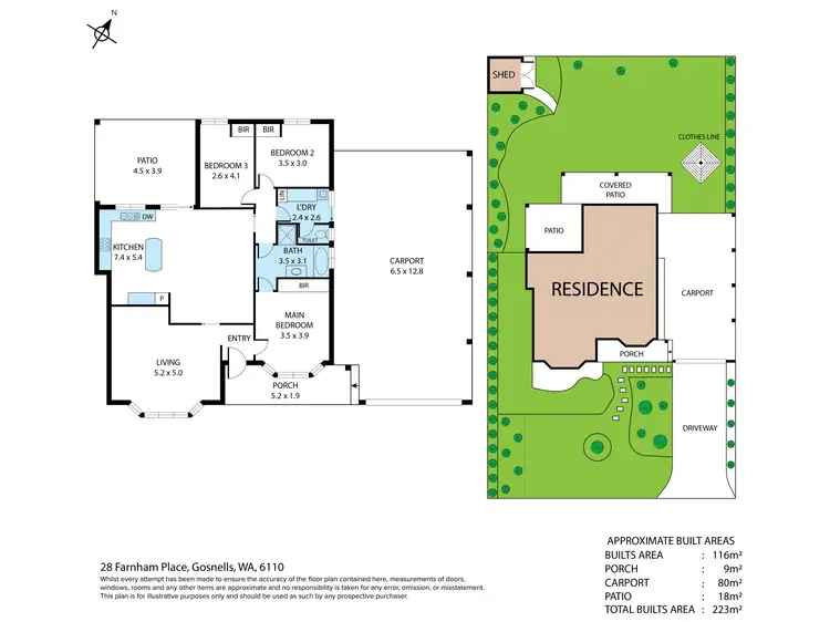 Floorplan of Homely house listing, 28 Farnham Place, Gosnells WA 6110
