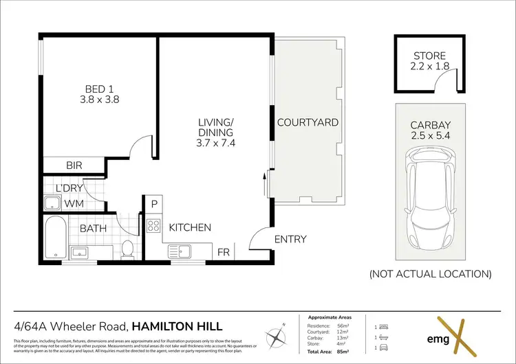Floorplan of Homely house listing, 4/62a WHEELER ROAD, Hamilton Hill WA 6163