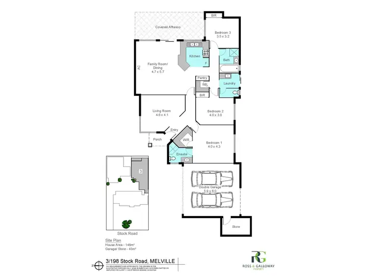 Floorplan of Homely house listing, 3/198 Stock Road, Melville WA 6156