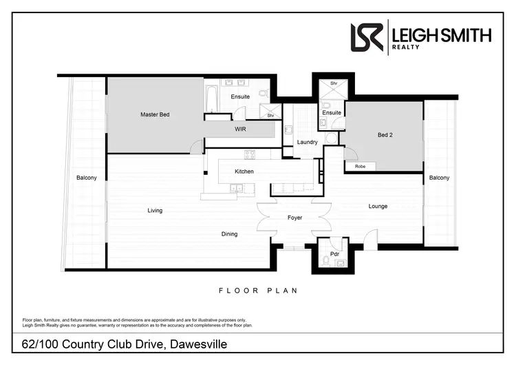 Floorplan of Homely unit listing, 62/100 Country Club Drive, Dawesville WA 6211