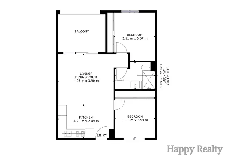 Floorplan of Homely apartment listing, 703/17 Pattie Street, Cannington WA 6107