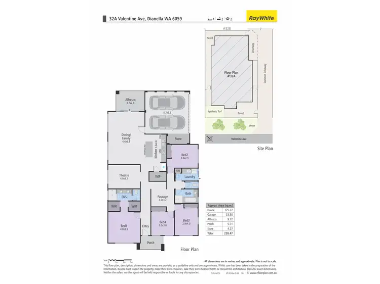 Floorplan of Homely house listing, 32A Valentine Avenue, Dianella WA 6059