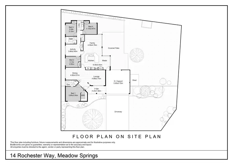 Floorplan of Homely house listing, 14 Rochester Way, Meadow Springs WA 6210