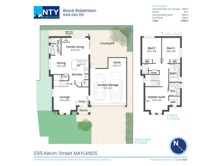 Floorplan of Homely townhouse listing, 1/85 Kelvin Street, Maylands WA 6051