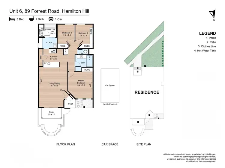 Floorplan of Homely unit listing, 6/89 Forrest Road, Hamilton Hill WA 6163