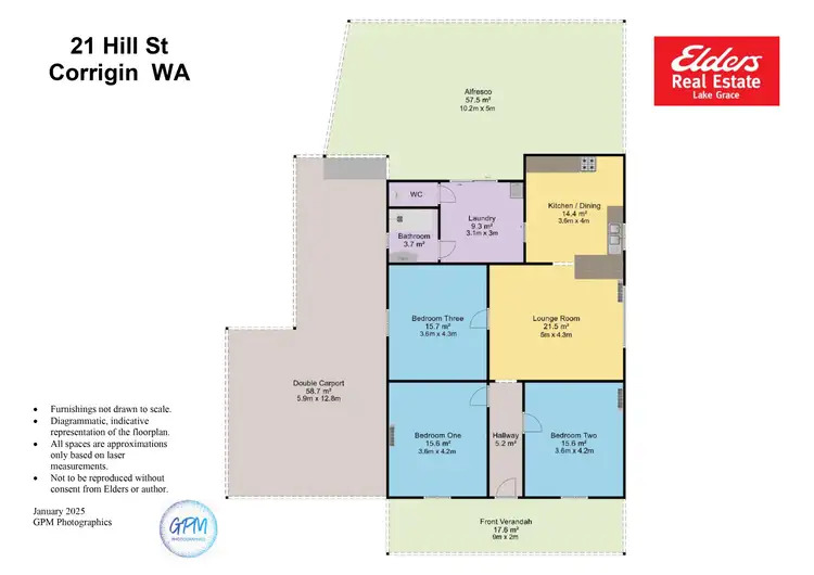 Floorplan of Homely house listing, 21 Hill Street, Corrigin WA 6375