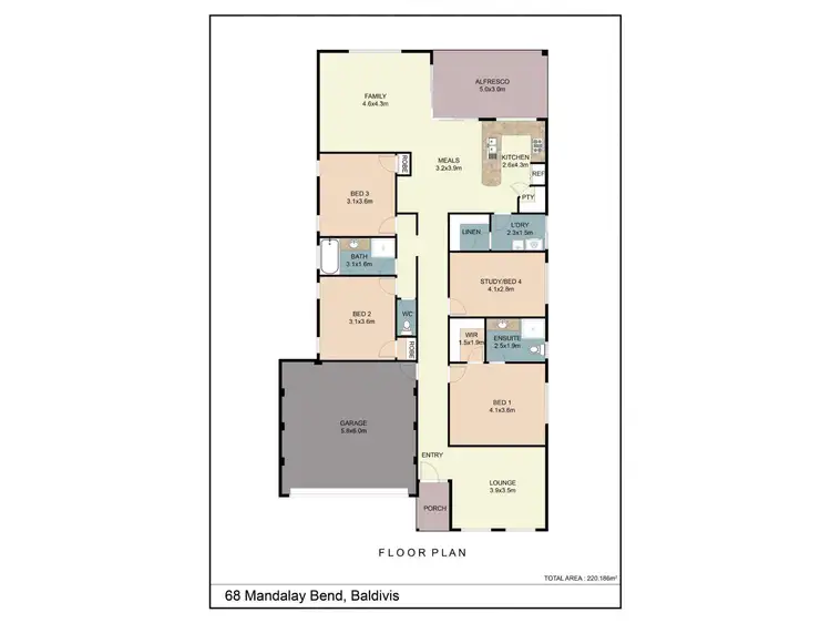 Floorplan of Homely house listing, 68 Mandalay Bend, Secret Harbour WA 6173