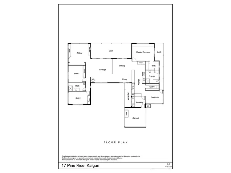 Floorplan of Homely house listing, 17 Pine Rise, Kalgan WA 6330