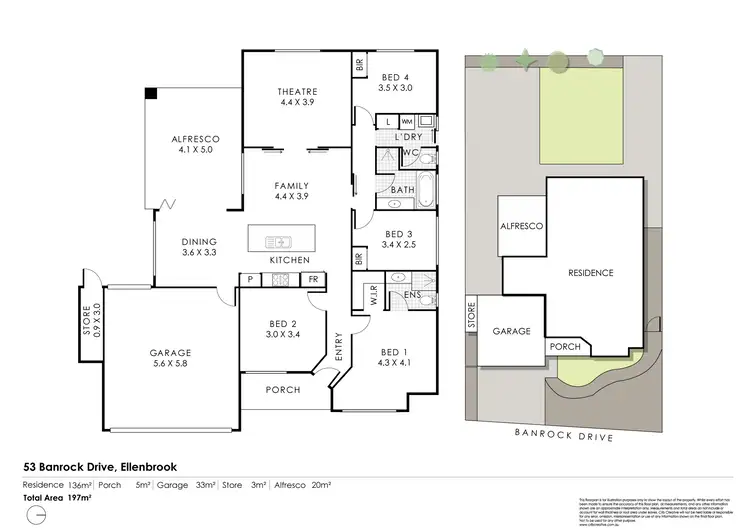 Floorplan of Homely house listing, 53 Banrock Drive, Ellenbrook WA 6069