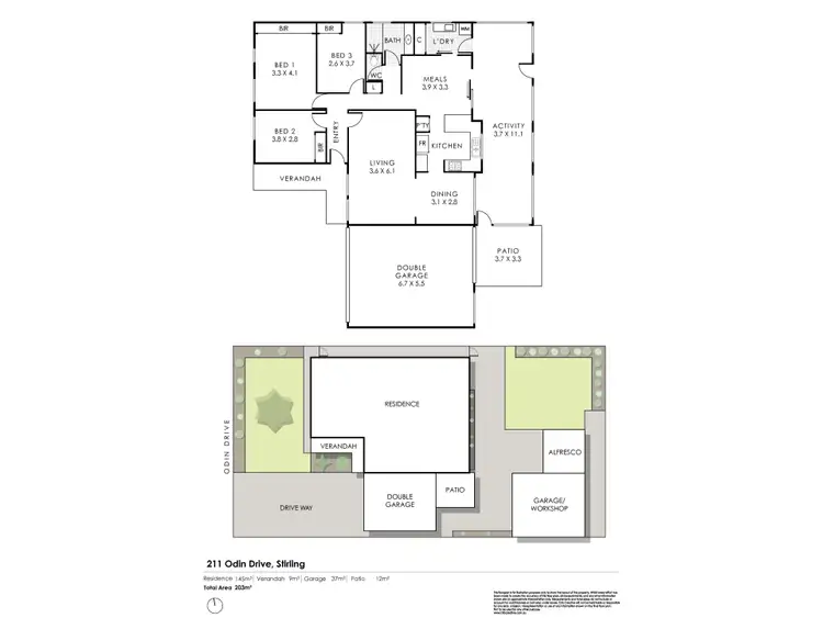 Floorplan of Homely house listing, 211 Odin Drive, Stirling WA 6021