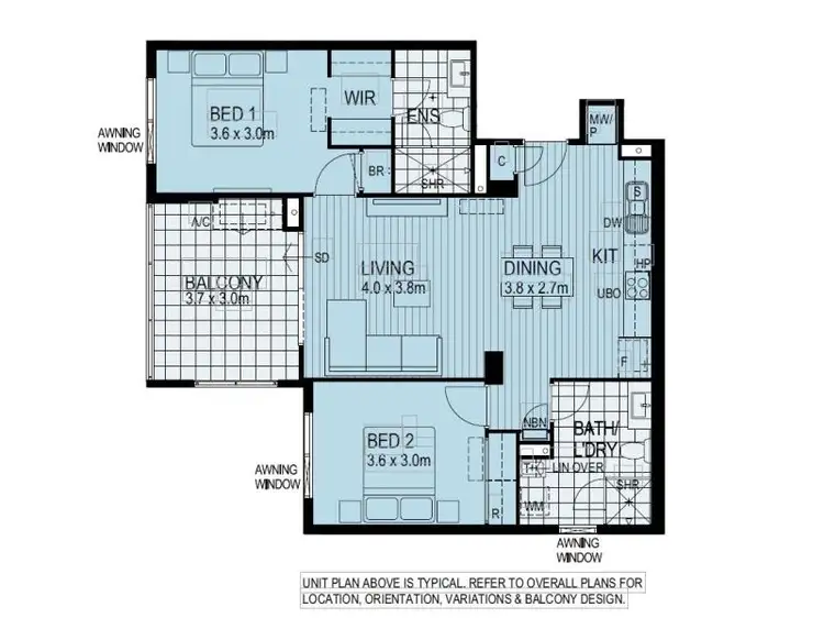 Floorplan of Homely apartment listing, 57/5 Rowe Avenue, Rivervale WA 6103