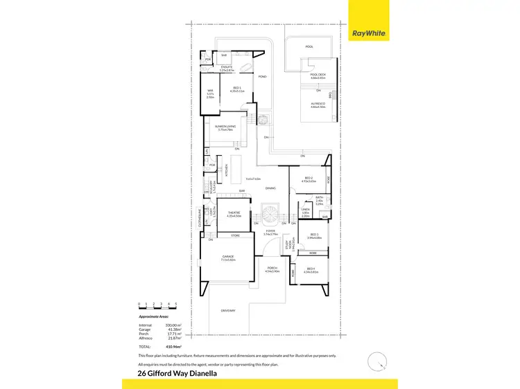 Floorplan of Homely house listing, 26 Gifford Way, Dianella WA 6059