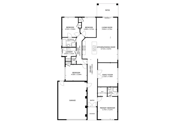 Floorplan of Homely house listing, 57 Ballycastle Loop, Canning Vale WA 6155