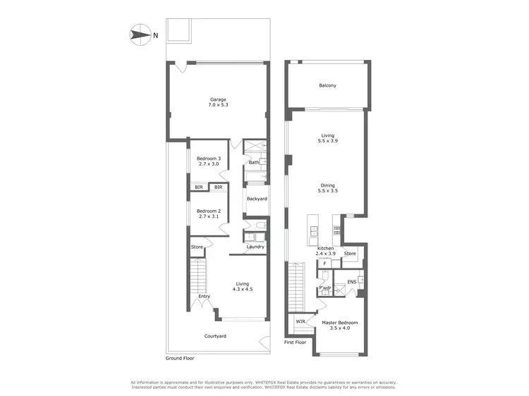 Floorplan of Homely townhouse listing, 131C Burniston Street, Scarborough WA 6019
