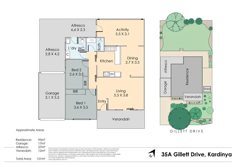 Floorplan of Homely house listing, 35A Gillett Drive, Kardinya WA 6163