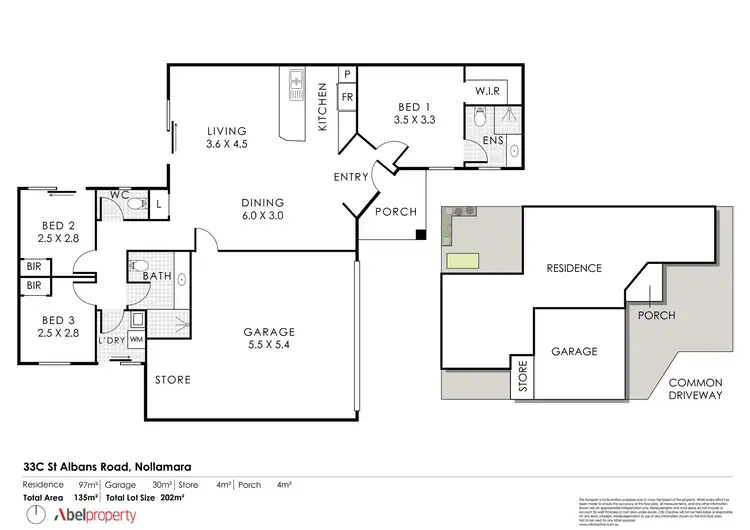 Floorplan of Homely house listing, 33C St Albans Road, Nollamara WA 6061