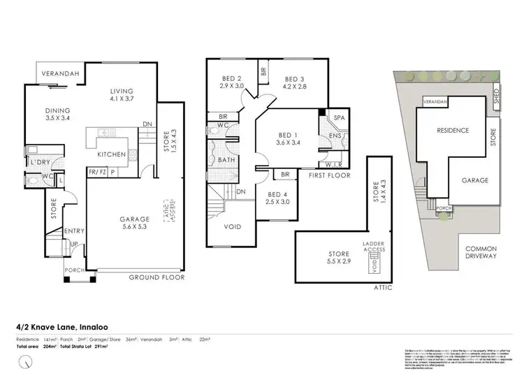 Floorplan of Homely townhouse listing, 4/2 Knave Lane, Innaloo WA 6018