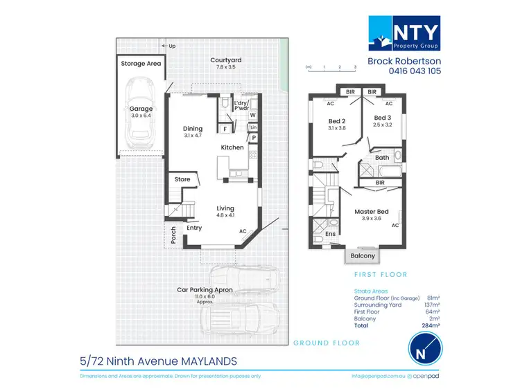 Floorplan of Homely townhouse listing, 5/72 Ninth Avenue, Maylands WA 6051