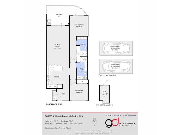 Floorplan of Homely apartment listing, 105/95a Waratah Avenue, Dalkeith WA 6009
