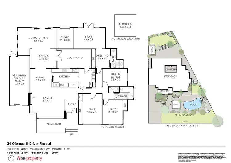 Floorplan of Homely house listing, 34 Glengariff Drive, Floreat WA 6014