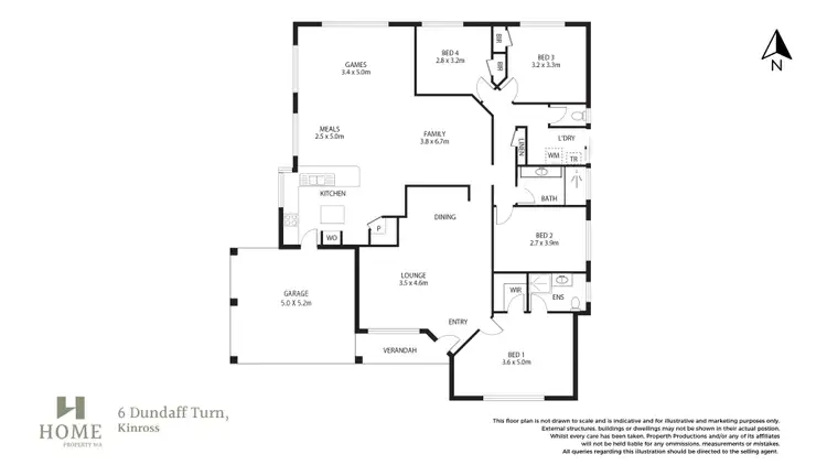 Floorplan of Homely house listing, 6 Dundaff Turn, Kinross WA 6028