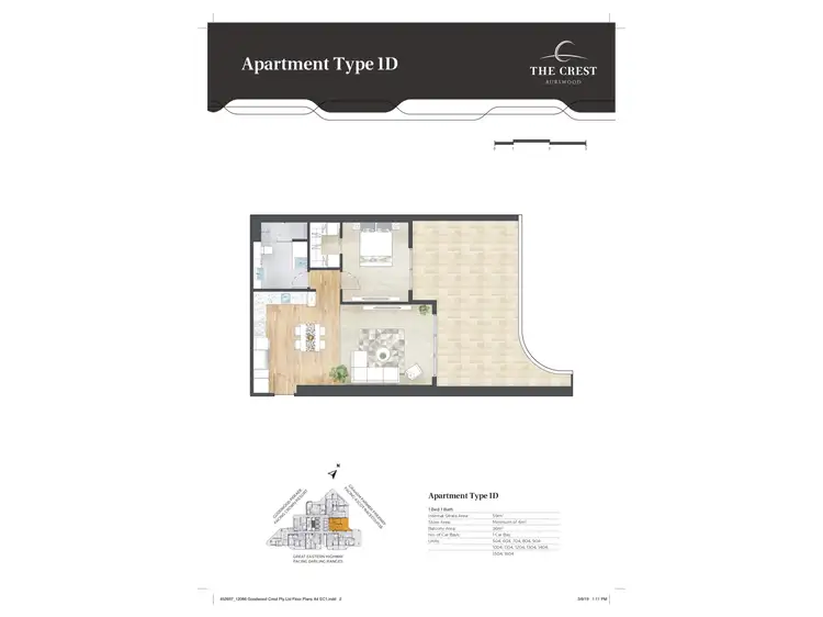 Floorplan of Homely apartment listing, 1504/118 Goodwood Parade, Burswood WA 6100