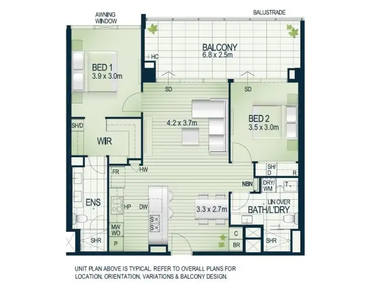 Floorplan of Homely apartment listing, 901/99 Mill Point Road, South Perth WA 6151