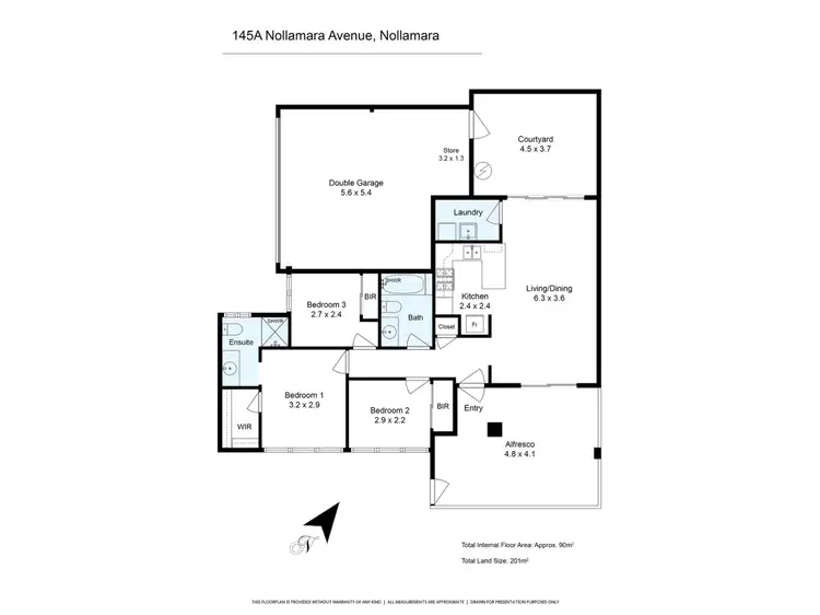 Floorplan of Homely villa listing, 145a Nollamara Avenue, Nollamara WA 6061