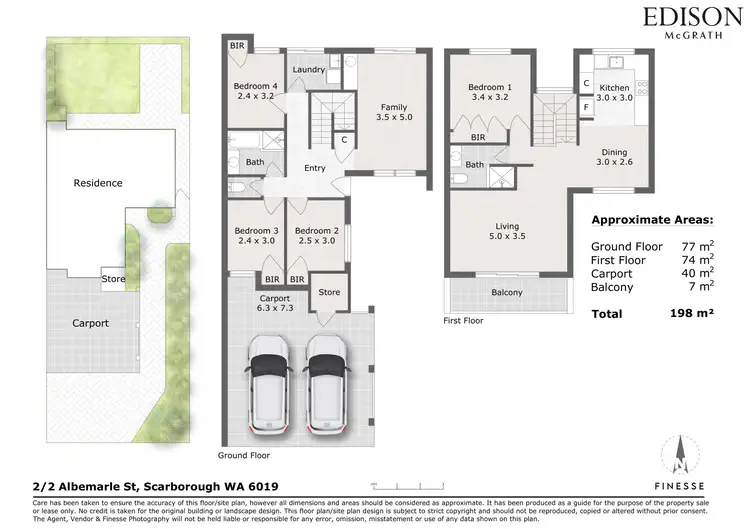 Floorplan of Homely townhouse listing, 2/2 Albemarle Street, Scarborough WA 6019
