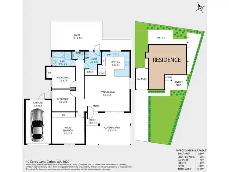 Floorplan of Homely house listing, 10 Corby Lane, Carine WA 6020