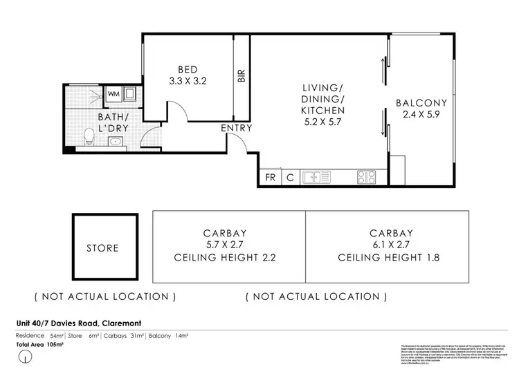 Floorplan of Homely apartment listing, 40/7 Davies Road, Claremont WA 6010