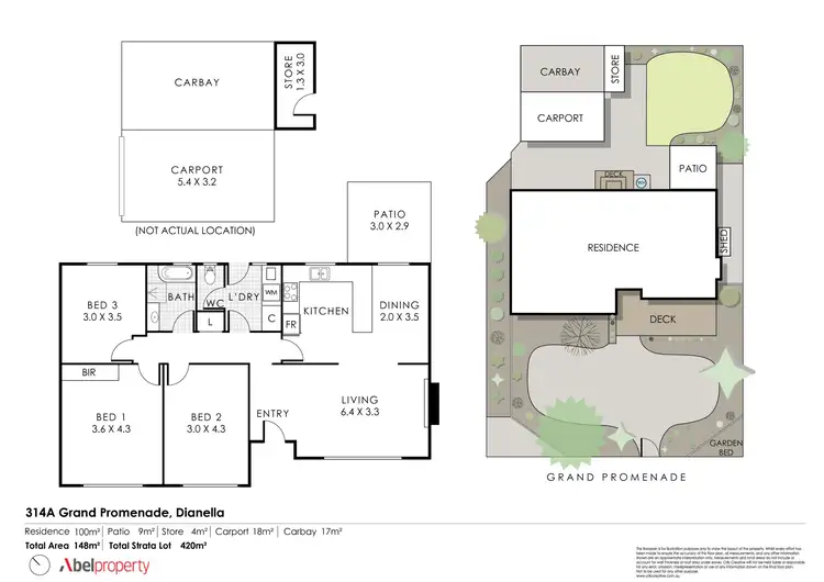 Floorplan of Homely house listing, 314A Grand Promenade, Dianella WA 6059