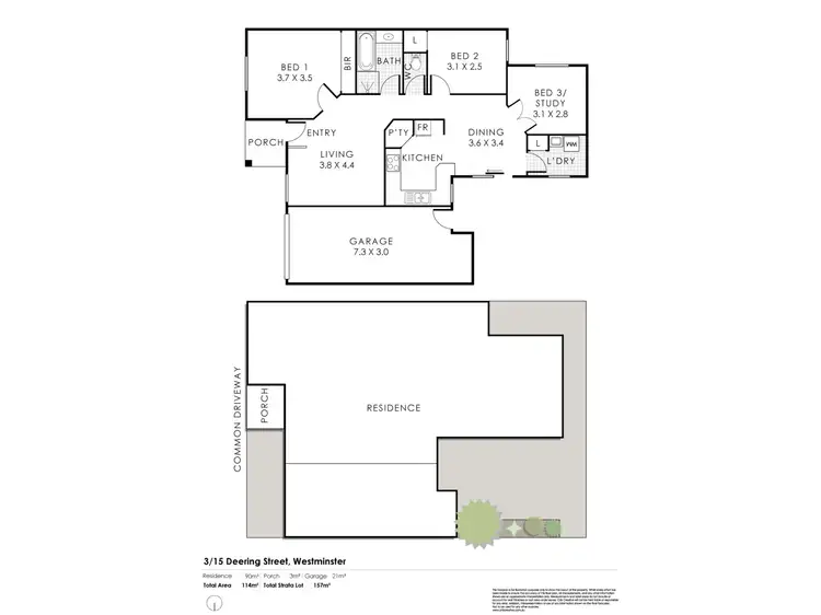 Floorplan of Homely house listing, 3/15 Deering Street, Westminster WA 6061