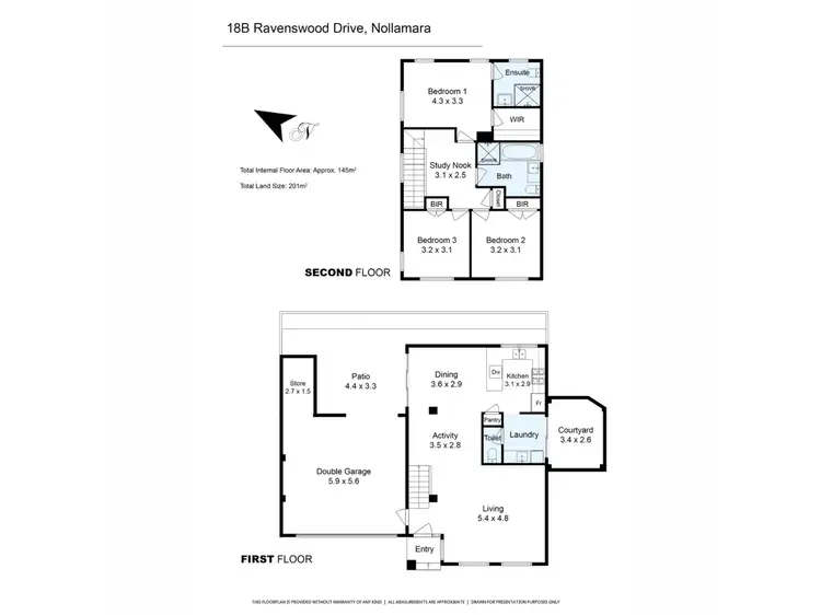 Floorplan of Homely townhouse listing, 18B Ravenswood Drive, Nollamara WA 6061