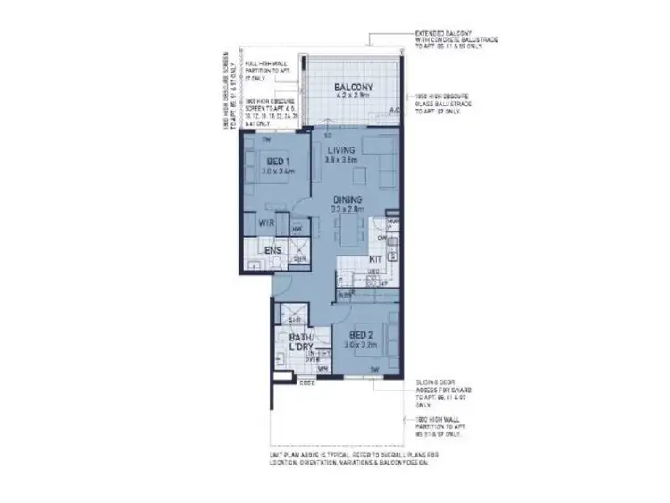 Floorplan of Homely apartment listing, 93/49 McGregor Road, Palmyra WA 6157