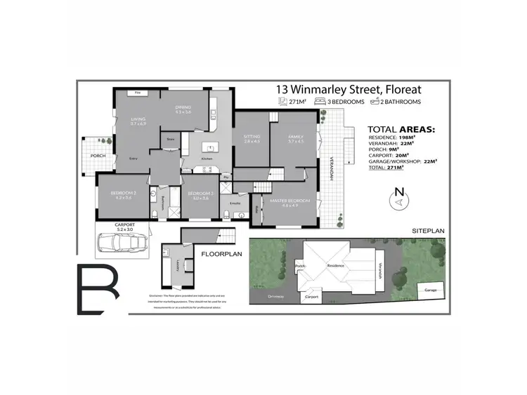 Floorplan of Homely house listing, 13 Winmarley Street, Floreat WA 6014