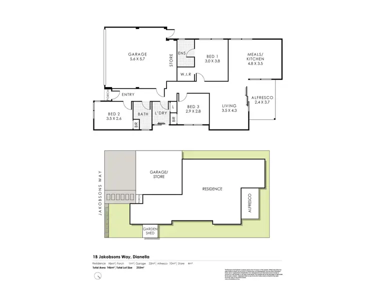 Floorplan of Homely house listing, 1B Jakobsons Way, Dianella WA 6059