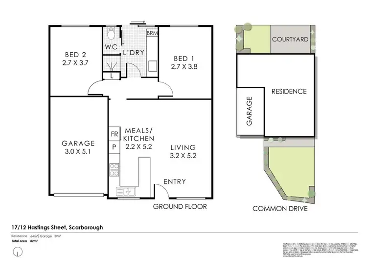 Floorplan of Homely unit listing, 17/12 Hastings Street, Scarborough WA 6019
