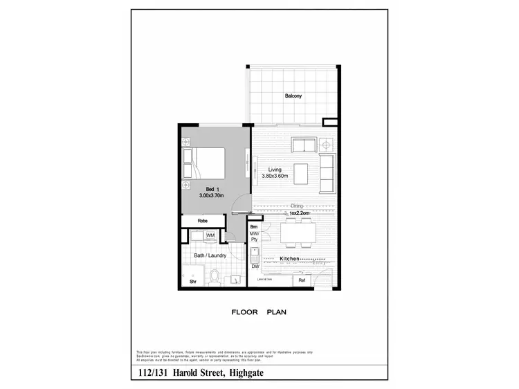 Floorplan of Homely apartment listing, 112/131 Harold Street, Highgate WA 6003