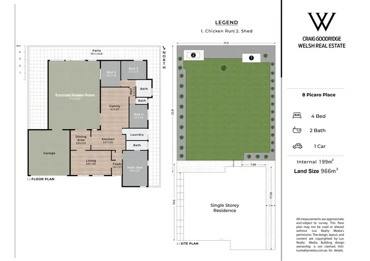Floorplan of Homely house listing, 8 Picaro Place, Kewdale WA 6105