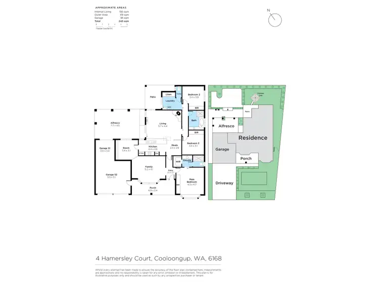 Floorplan of Homely house listing, 4 Hamersley Court, Cooloongup WA 6168