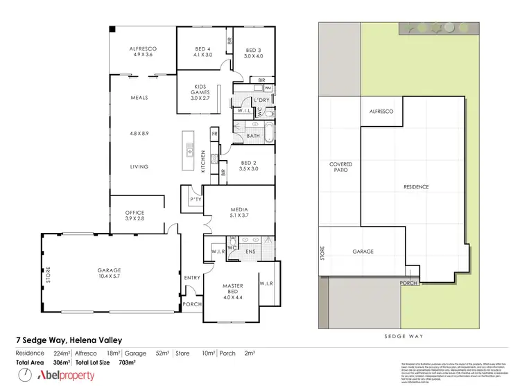 Floorplan of Homely house listing, 7 Sedge Way, Helena Valley WA 6056