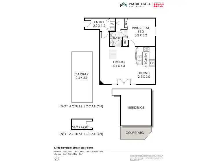 Floorplan of Homely apartment listing, 13/48 Havelock Street, West Perth WA 6005