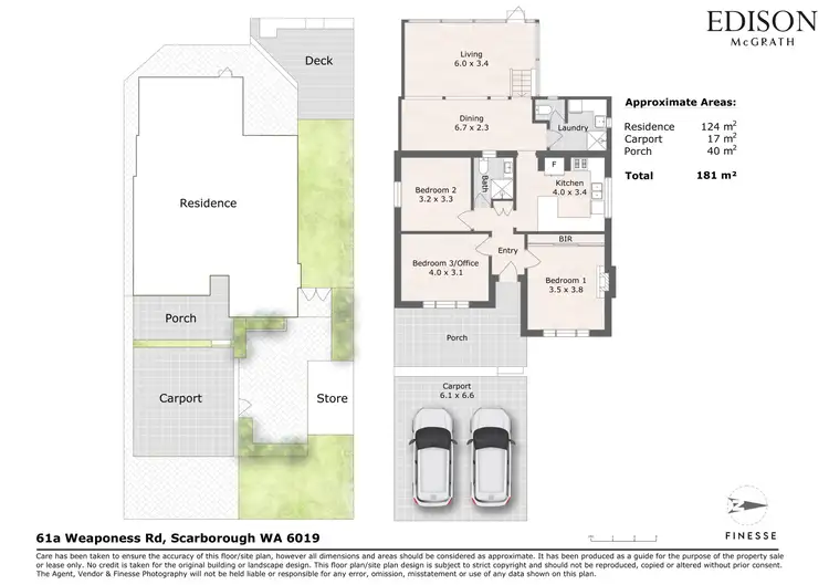 Floorplan of Homely house listing, 61A Weaponess Road, Scarborough WA 6019
