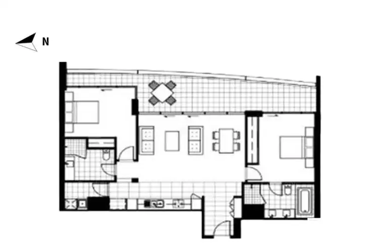 Floorplan of Homely apartment listing, 1807/96 Bow River Crescent, Burswood WA 6100