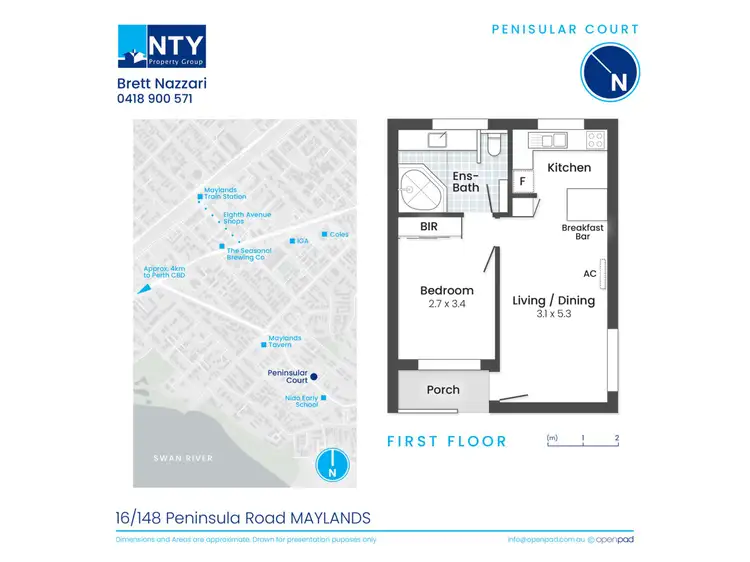 Floorplan of Homely apartment listing, 16/148 Peninsula Road, Maylands WA 6051
