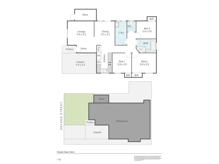 Floorplan of Homely house listing, 6 Dryden Street, Yokine WA 6060